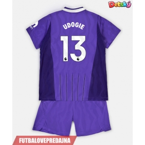 Lacne Dětský Futbalové dres Tottenham Hotspur Destiny Udogie #13 2026-27 Krátky Rukáv - Tretina (+ trenírky)